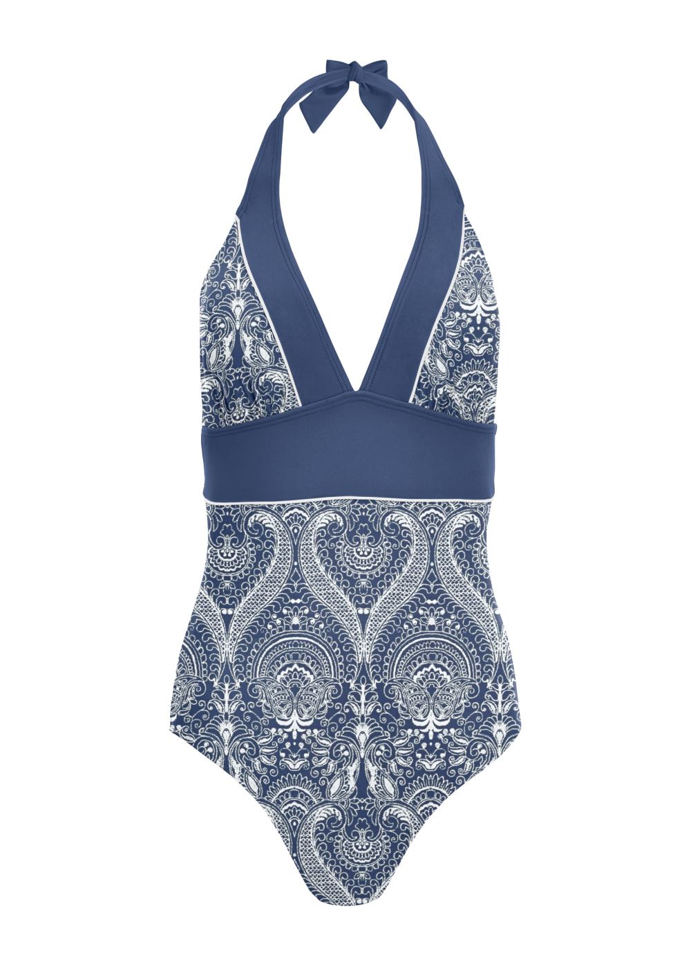 Venus Bohemian One-Piece Swimsuit in Denim Lace