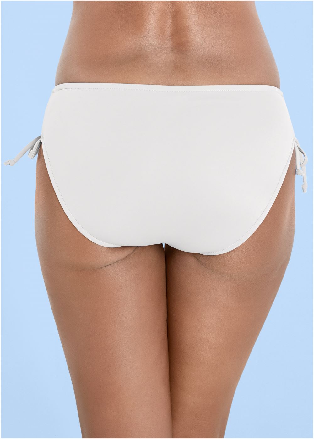Venus Lattice Side Bottom Bikini - Pearl White