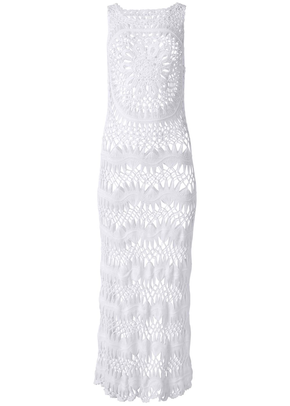 Venus Crochet Maxi Dress Cover-Up in White