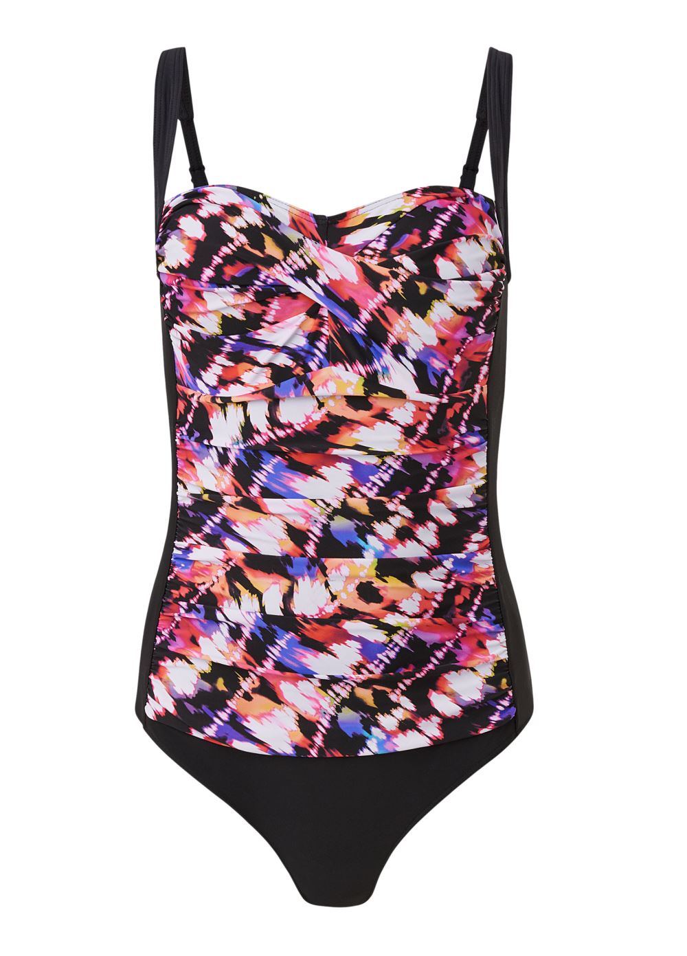 Venus Ruched Bra One-Piece Swimsuit in Island Escape