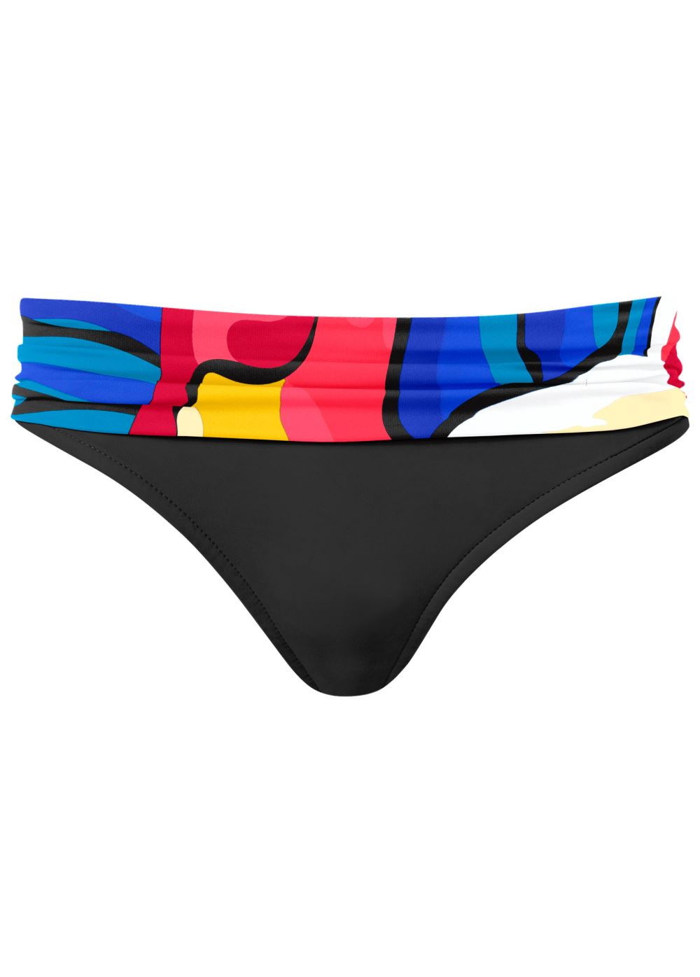 Venus Ruched Waist Bikini Bottom Bikini - Abstract Swirl