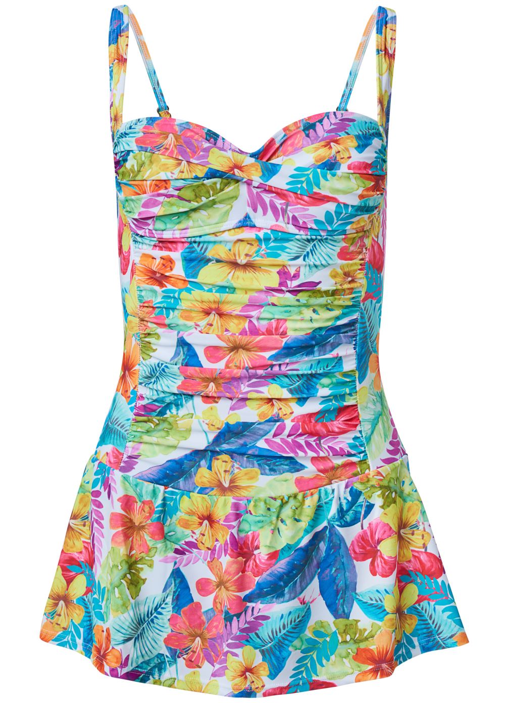 Venus Slimming Skirted One-Piece Swimsuit in Tropical Vibes