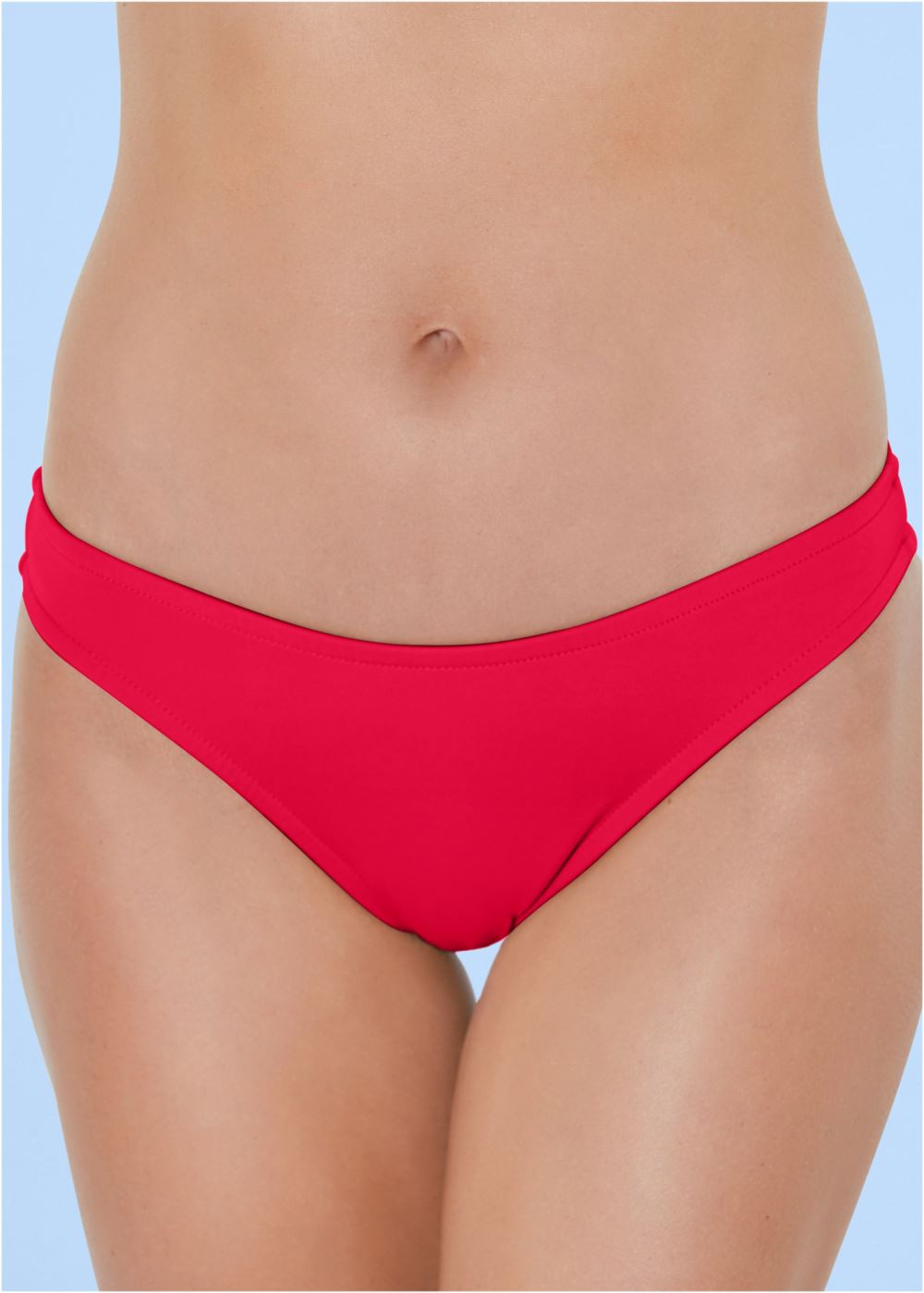 Venus Classic Scoop Front Bottom  Bikini - Red Hot