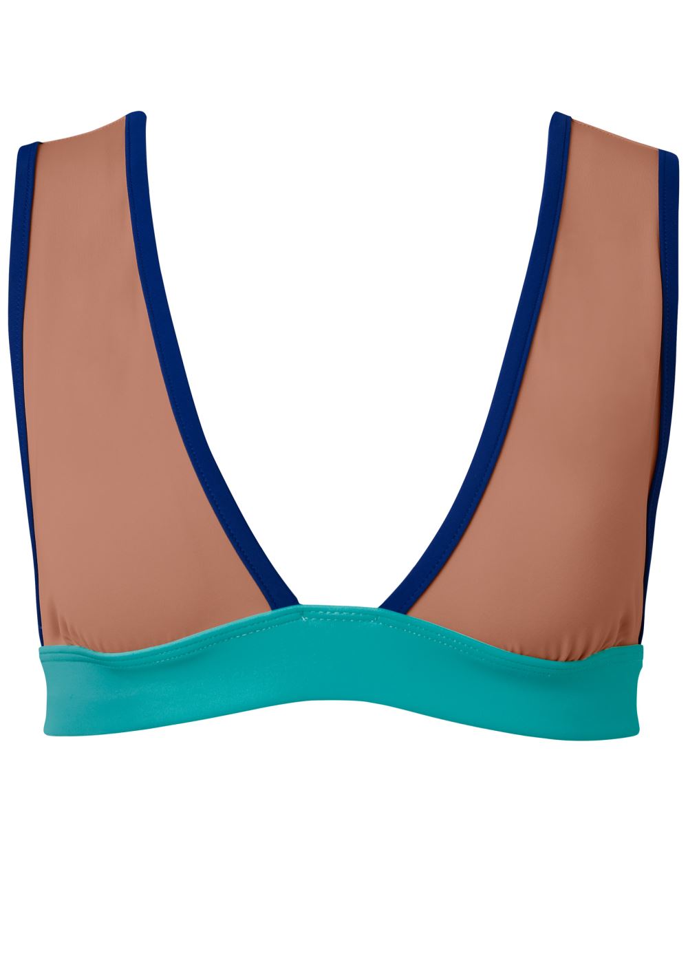 Venus Kimberly Swim Top Bikini - Macchiato,Aqua,Ultramarineblue