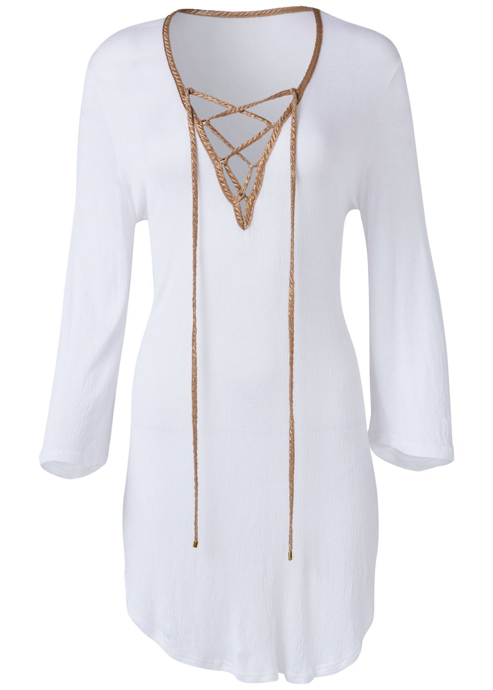 Venus Roman Cover-Up Beach Dress in White