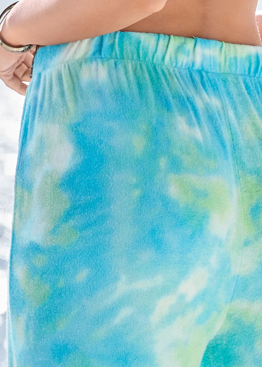 Venus Pull-On Terry Pants in Tidal Wave Tie Dye