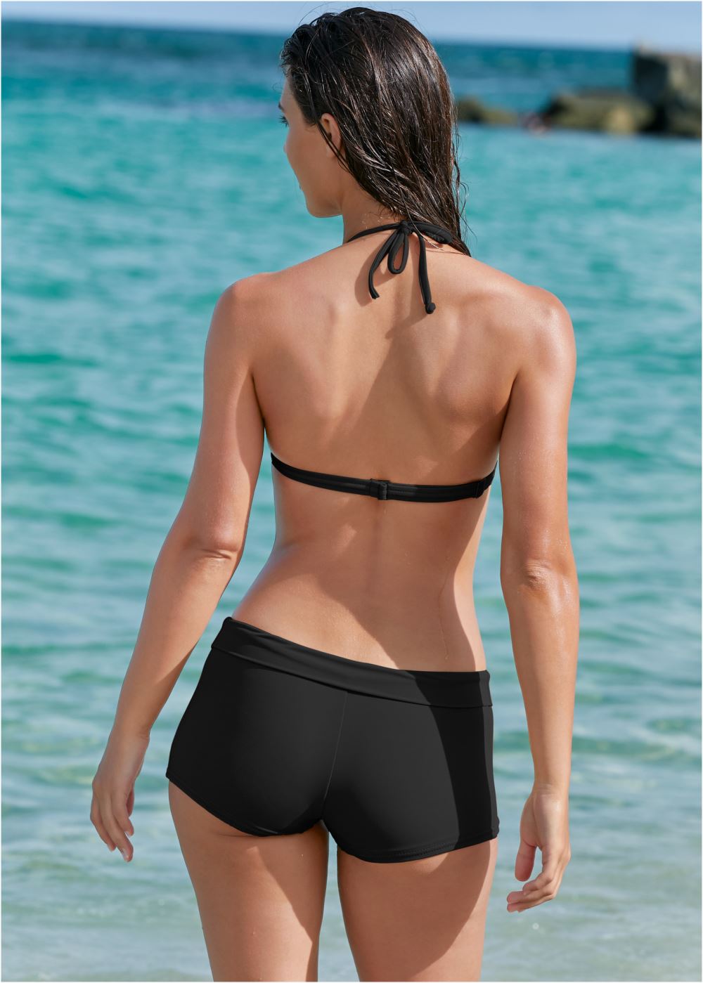 Venus Swim Shorts Bikini - Black Beauty