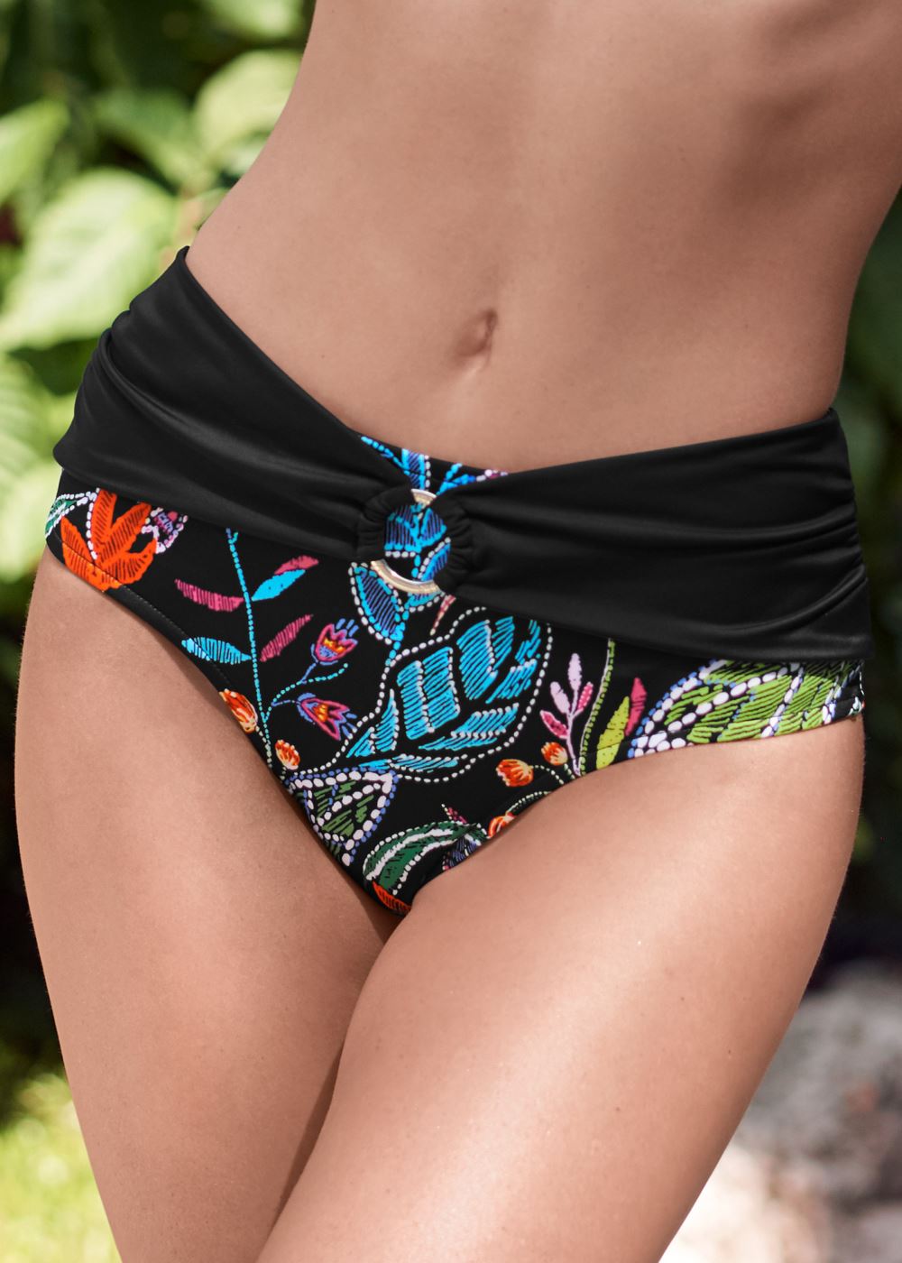 Venus Sally Mid-Rise Bottom Bikini - Midnight Elegance