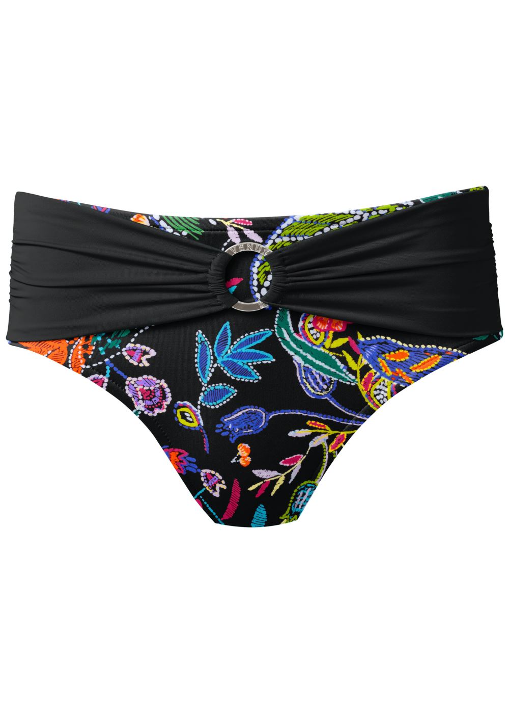 Venus Sally Mid-Rise Bottom Bikini - Midnight Elegance