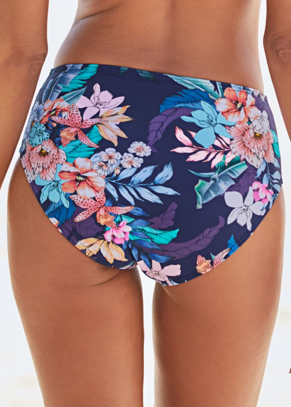 Venus High-Waist Bottom Bikini - Moonlit Blooms