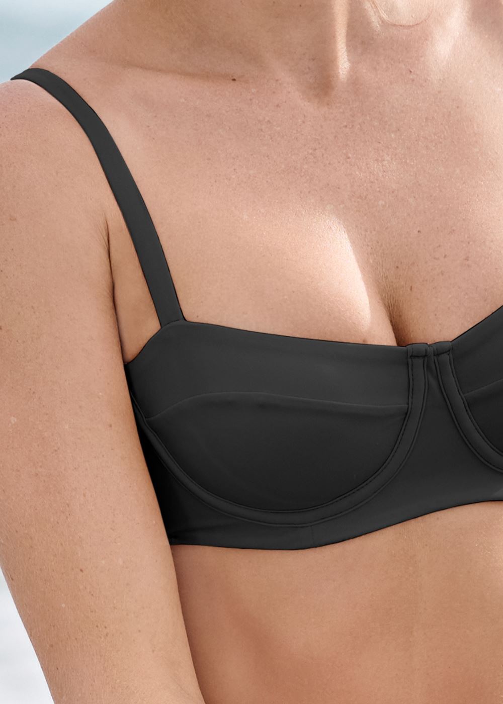 Venus Uplift Balconette Top Bikini - Black Beauty