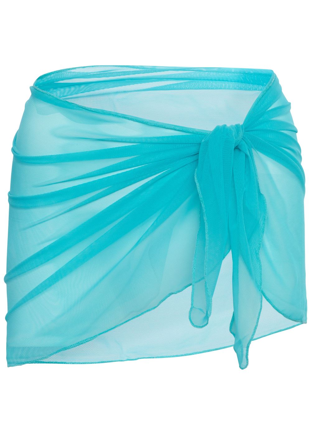 Venus Mesh Wrap Skirt in Aqua Reef