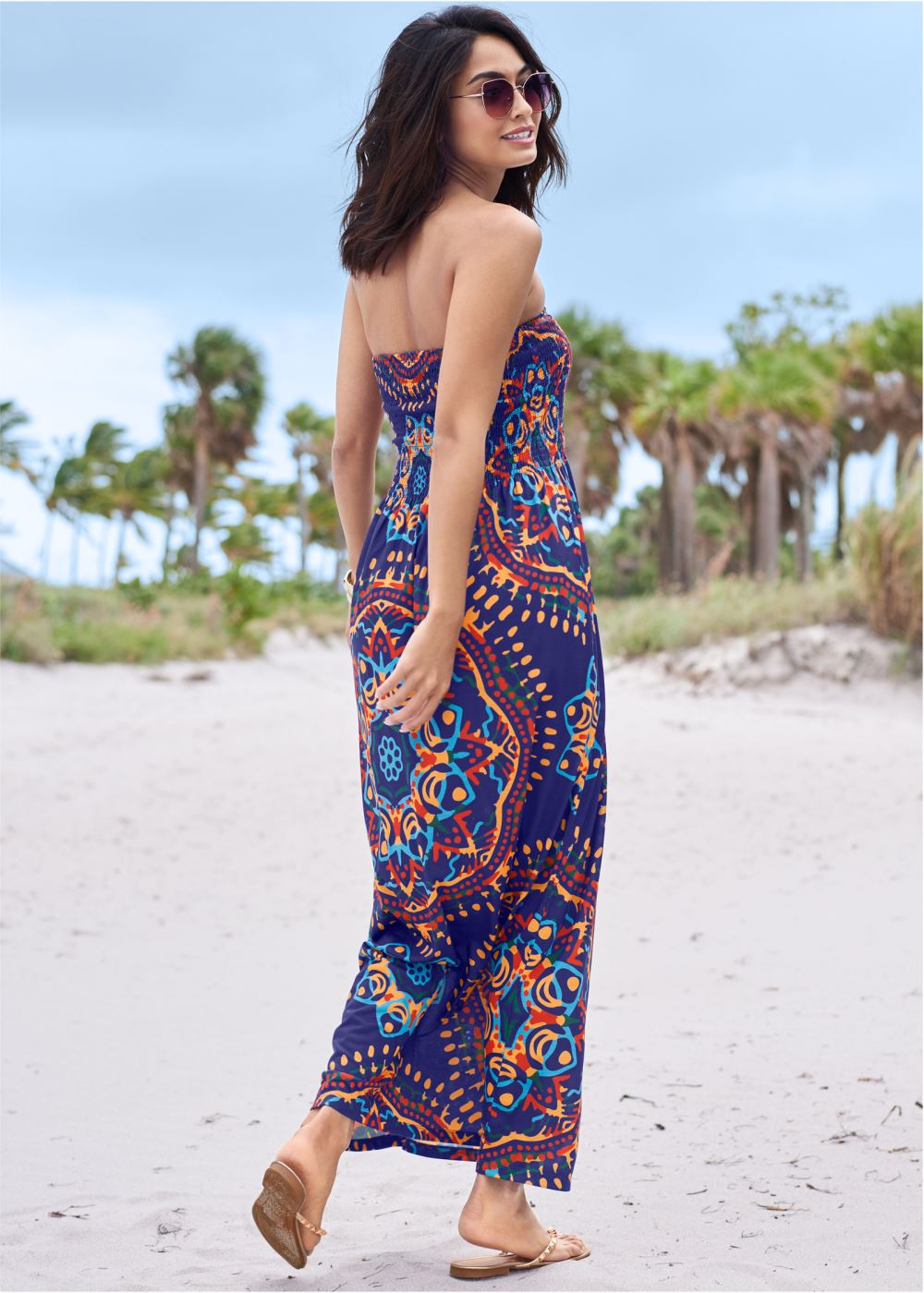 Venus Maxi Dress in Navy Multi