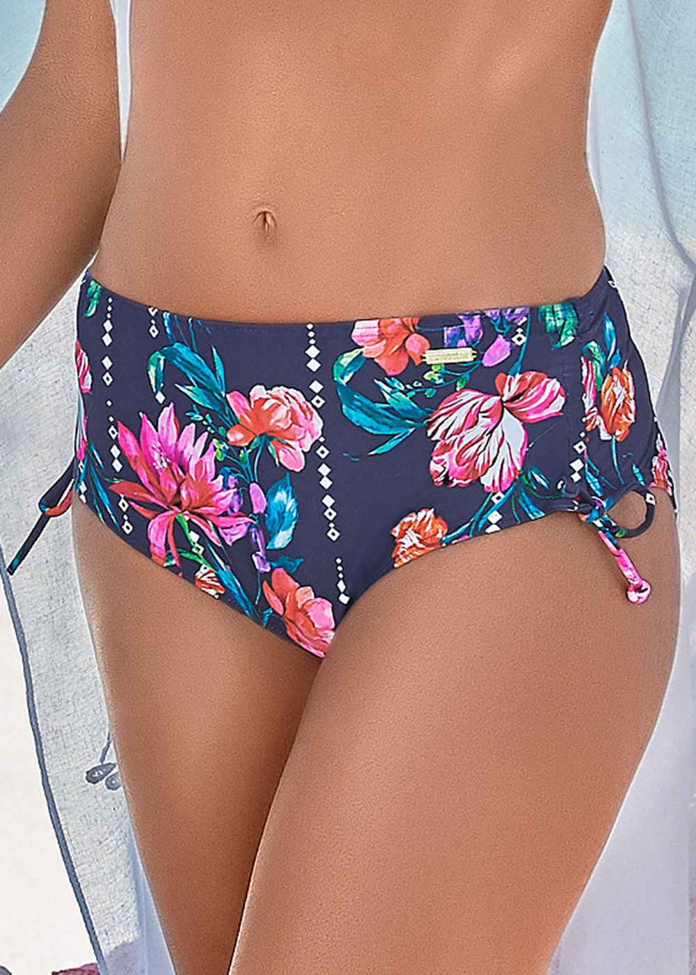 Venus Adjustable Mid-Rise Bottom Bikini - Floral Drop