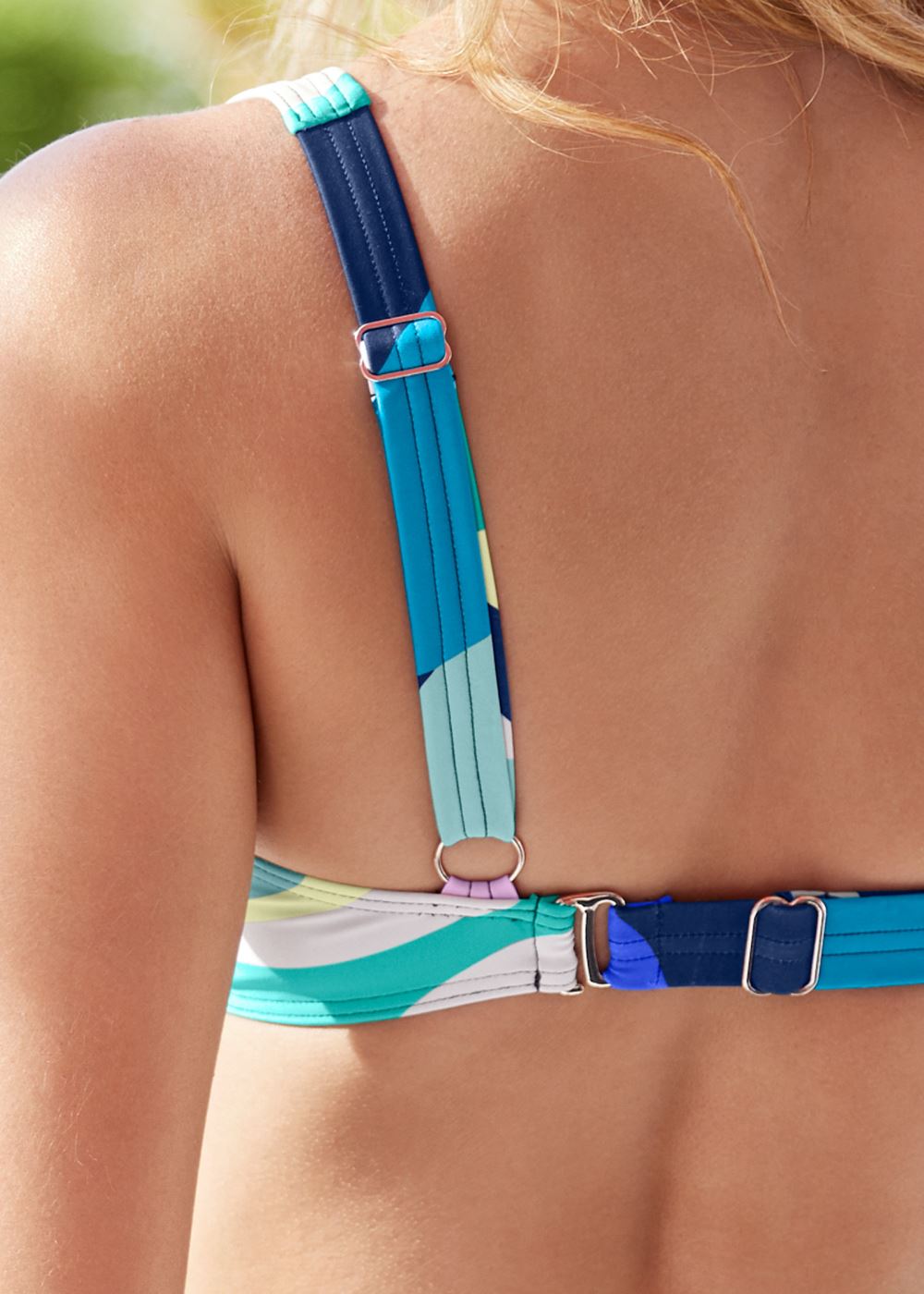 Venus Underwire Retro Bikini Top Bikini - Pastel Waves
