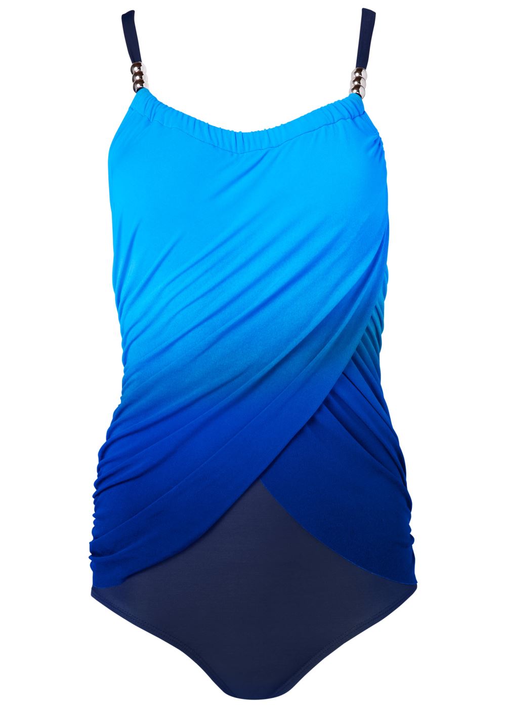 Venus Slimming Draped One-Piece Swimsuit in Ocean Ombre
