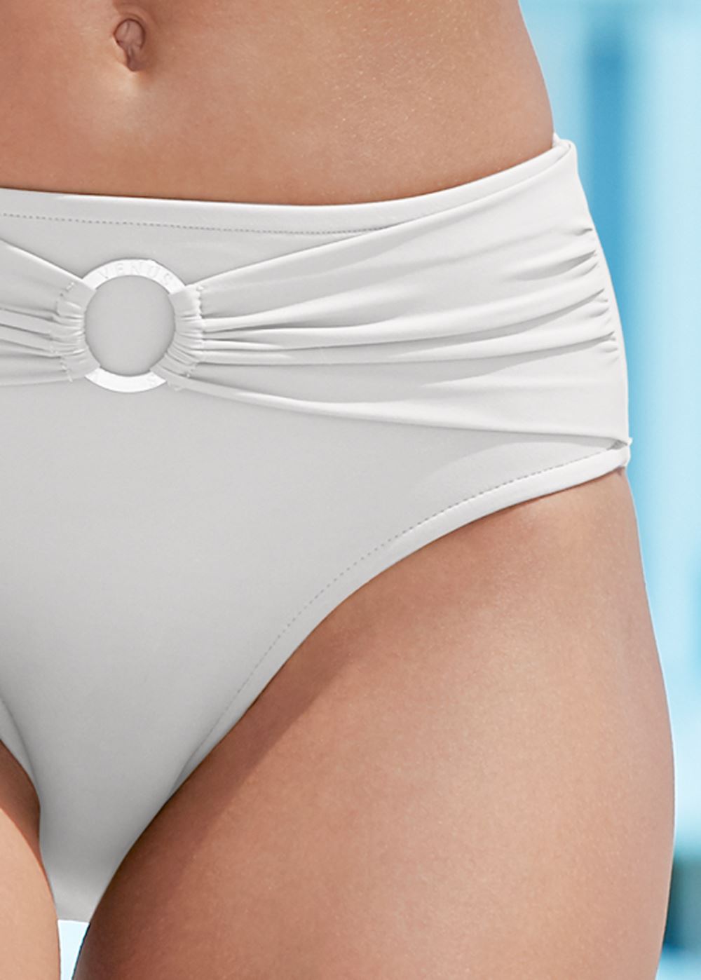 Venus Sally Mid-Rise Bottom Bikini - Pearl White