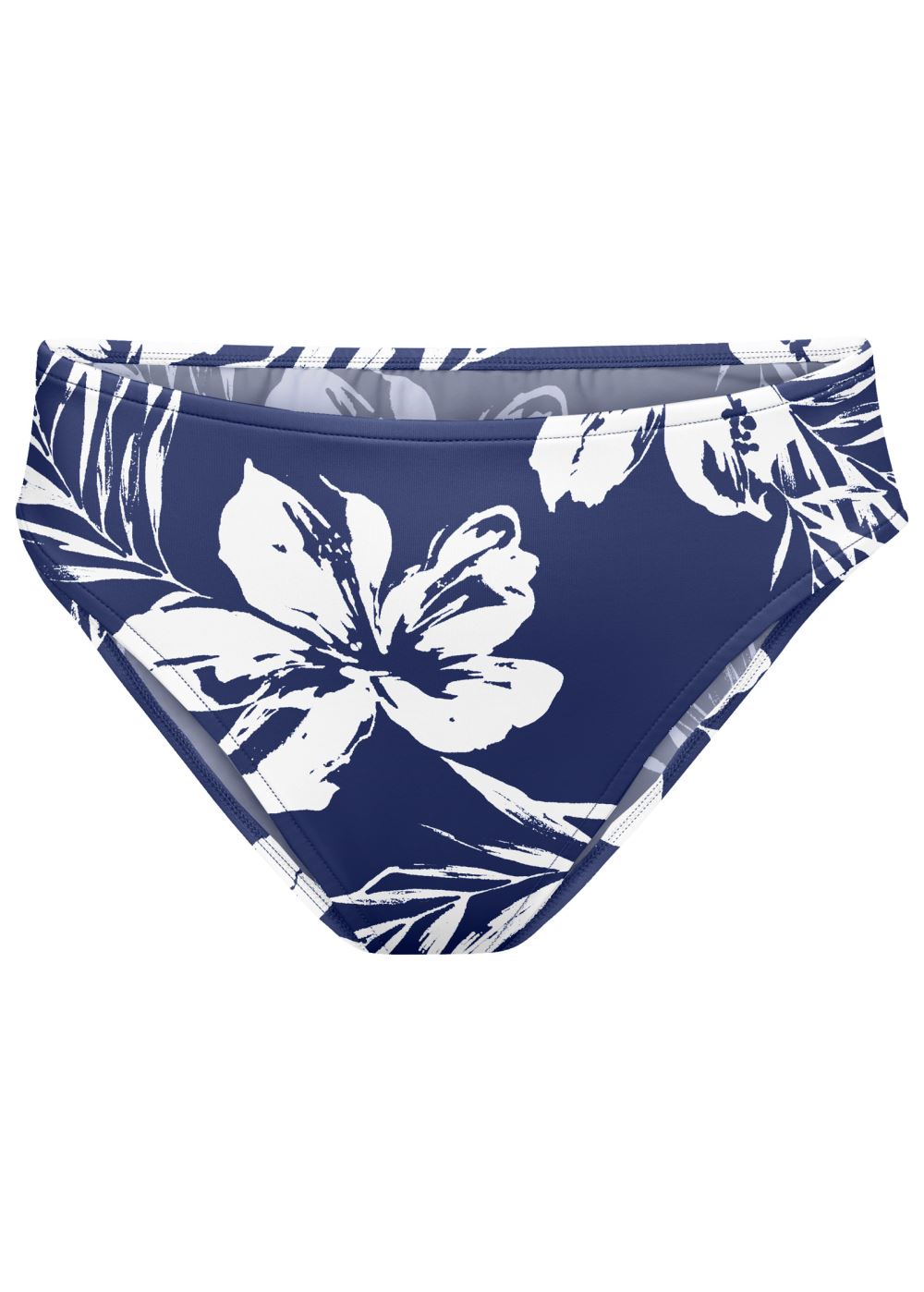 Venus Classic Hipster Mid-Rise Bottom Bikini - Navy Blue Hibiscus