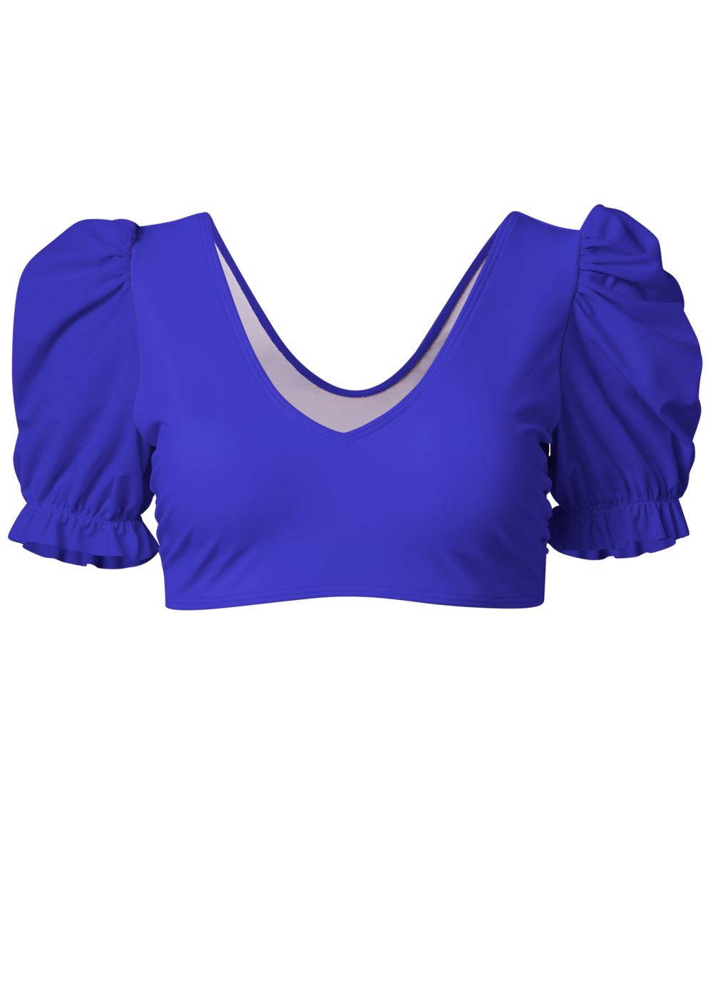 Venus Puff Sleeve Top Bikini - Cobalt Blue