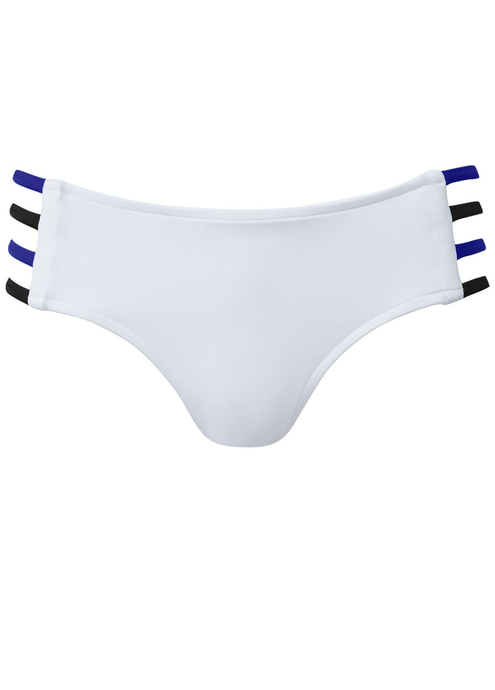 Venus Strappy Mid-Rise Bottom Bikini - White,Cobalt Blue,Black Beauty