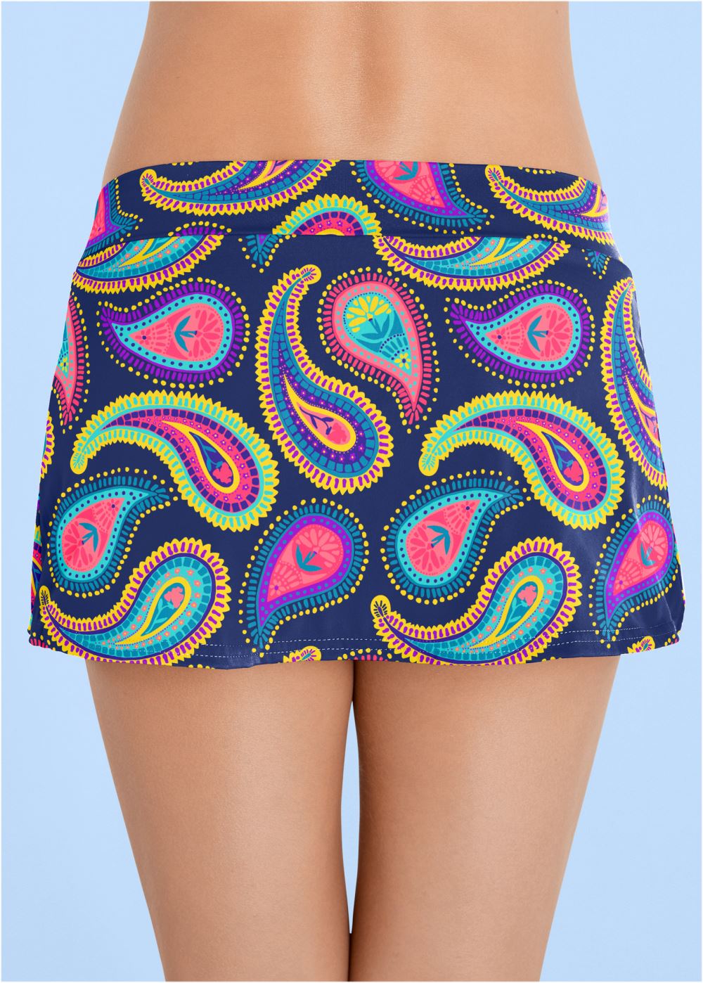 Venus Skirted Mid-Rise Bottom Bikini - Festive Paisley