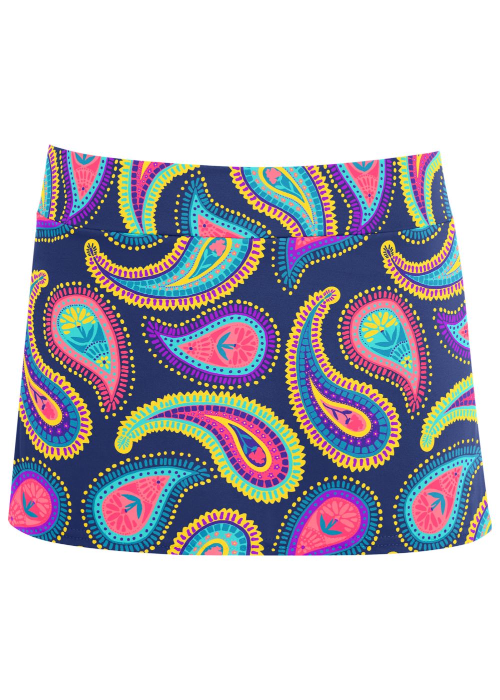 Venus Skirted Mid-Rise Bottom Bikini - Festive Paisley