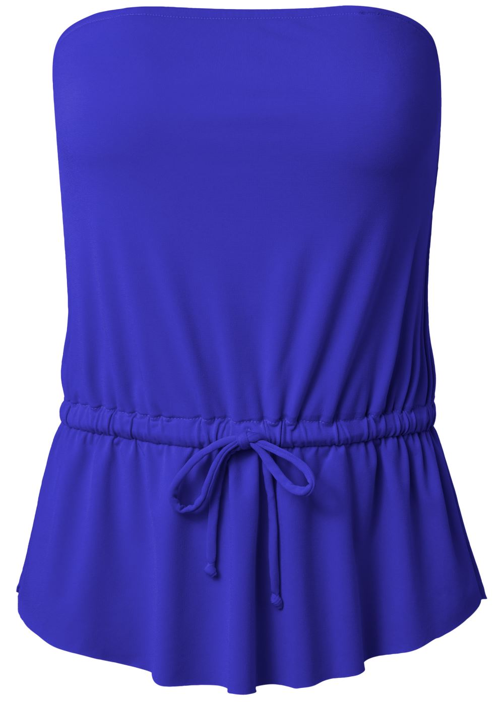 Venus Bandeau Tie Blouson Tankini Top Bikini - Cobalt Blue