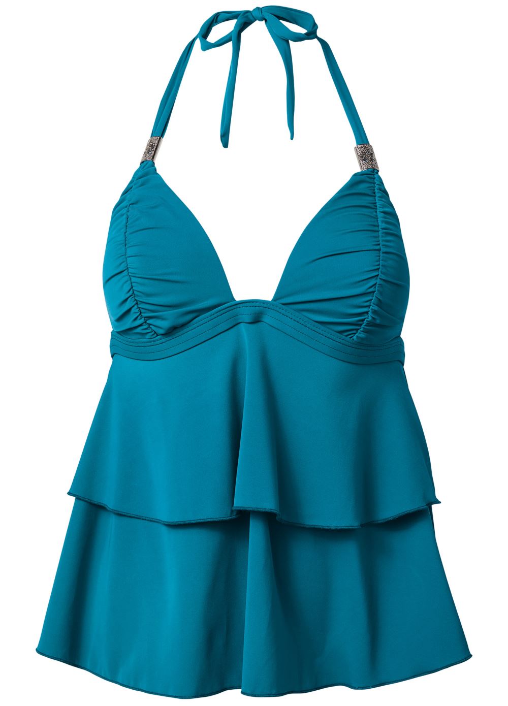 Venus Ruched Goddess Tankini Top Bikini - Seaside Blue