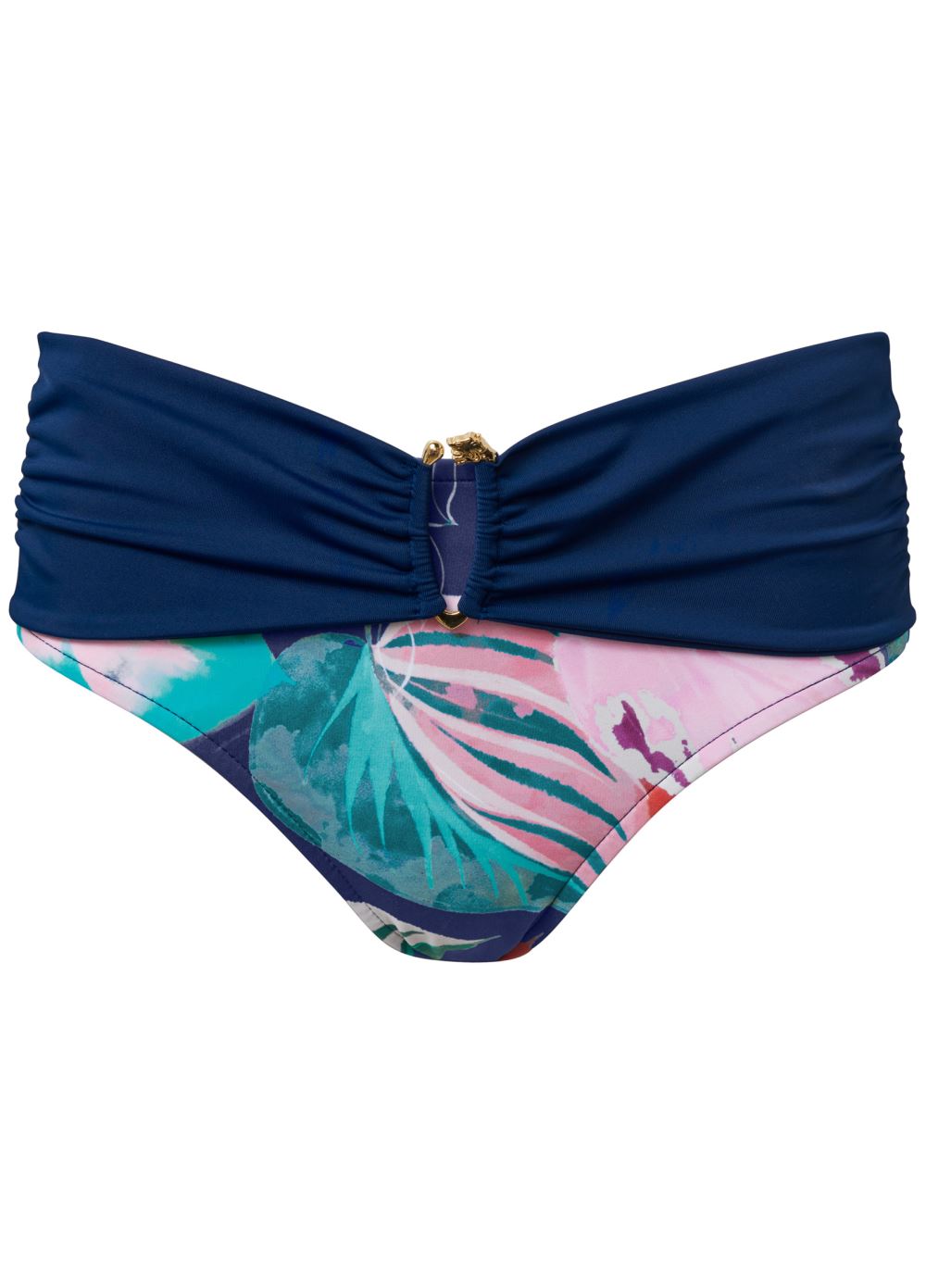 Venus Fierce Mid-Rise Bottom Bikini - Midnight Leaf