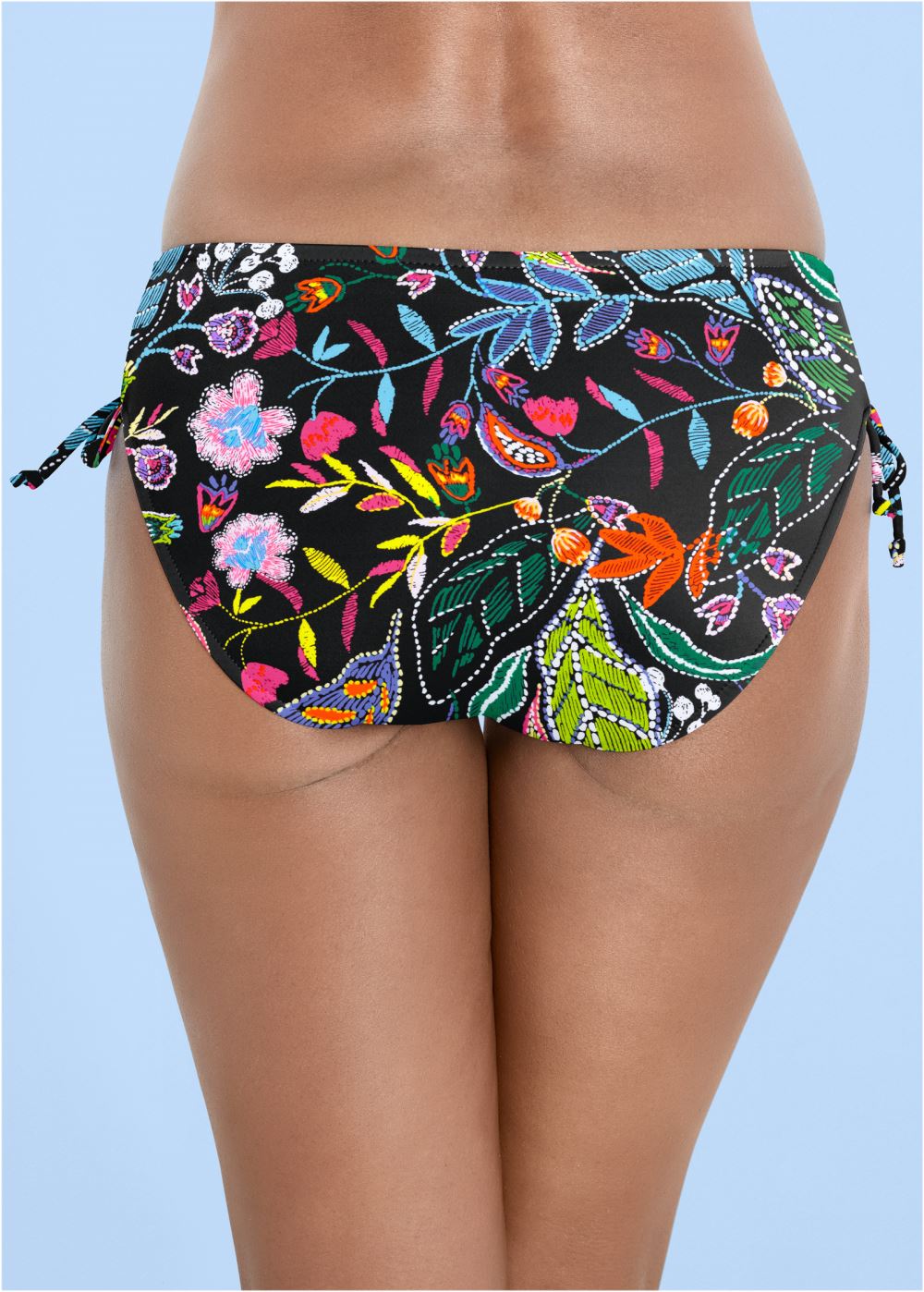 Venus Lattice Side Bottom Bikini - Midnight Elegance