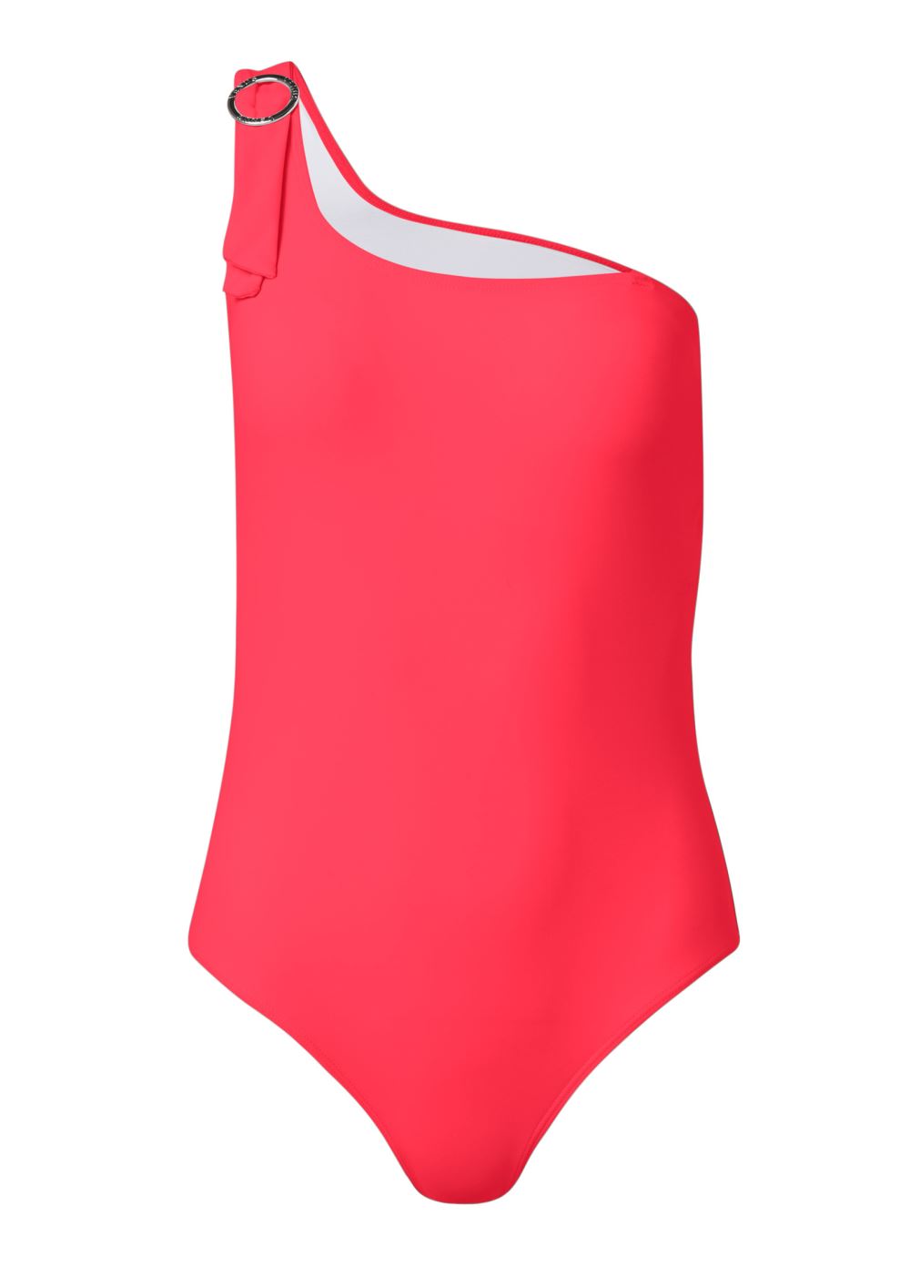 Venus One-Shoulder One-Piece Swimsuit in Sweet Red