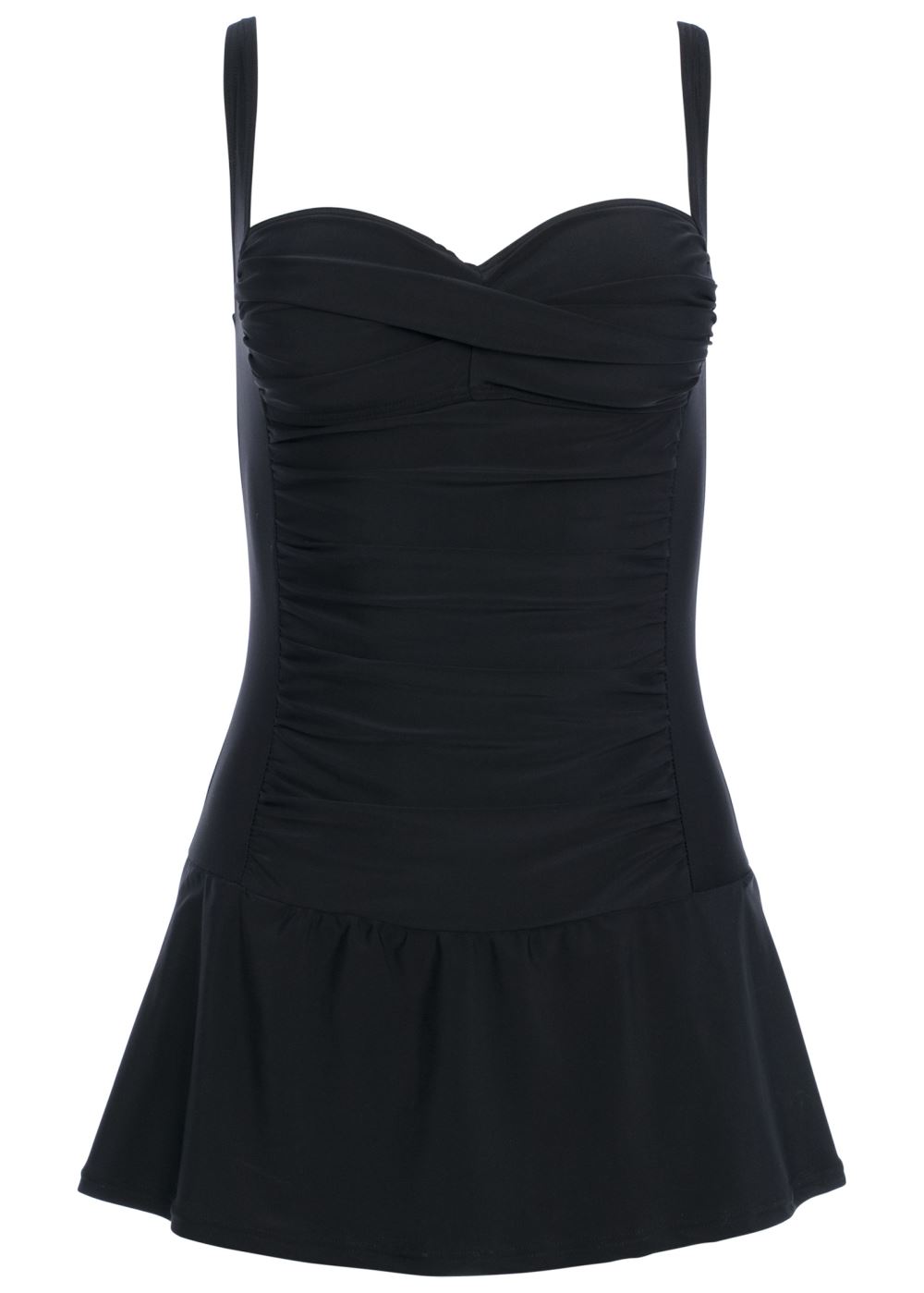 Venus Slimming Skirted One-Piece Swimsuit in Black Stone