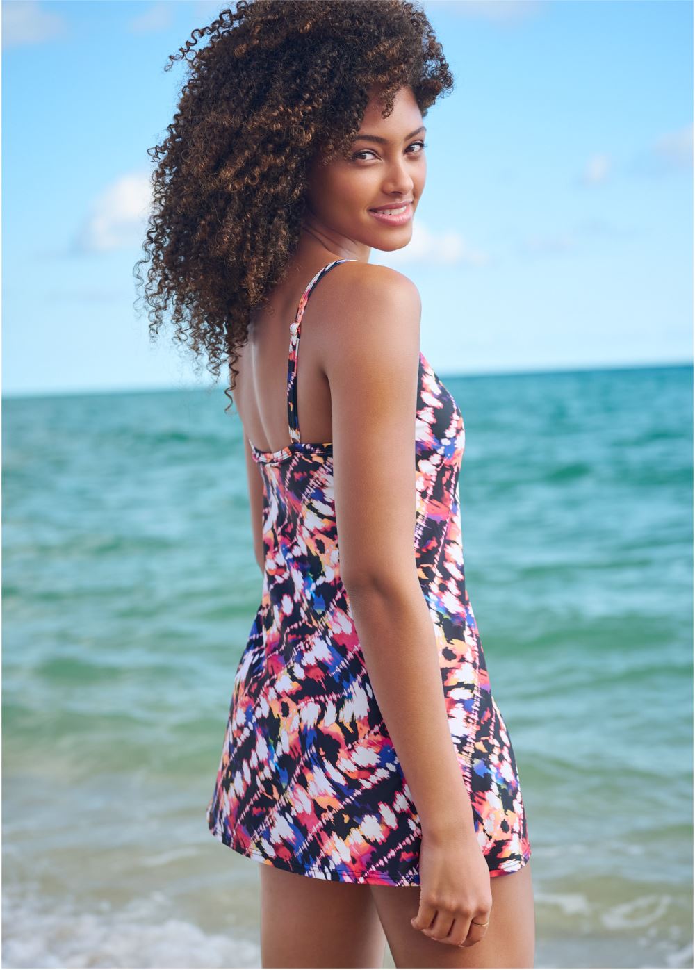 Venus Ring Swim Dress Swimsuit in Island Escape