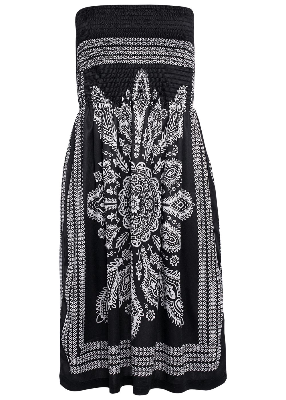Venus Bandeau Dress in Black & White