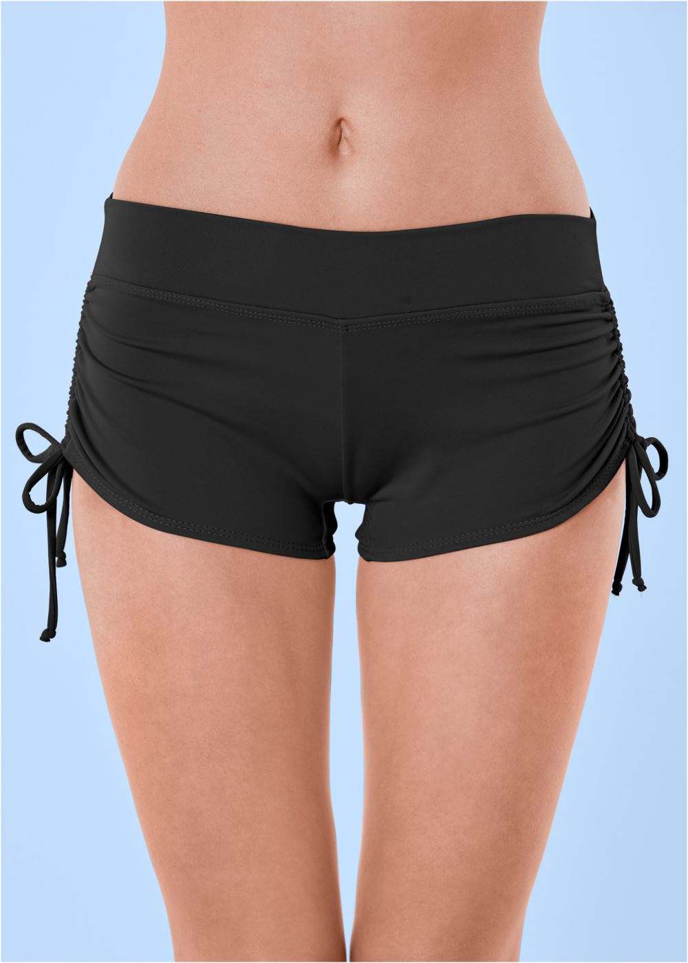 Venus Adjustable Side Swim Short Bikini - Black Beauty
