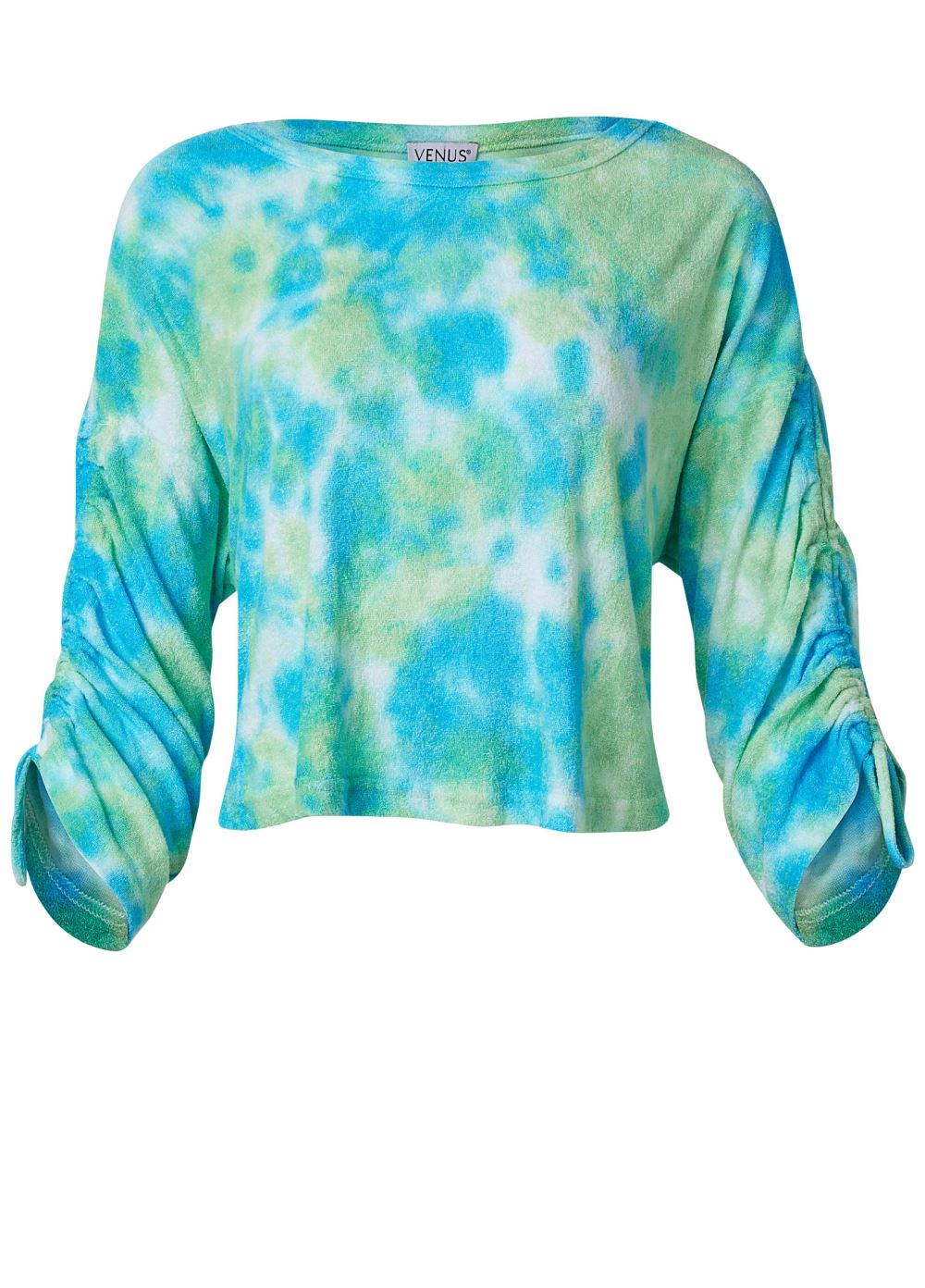 Venus Cozy Terry Top in Tidal Wave Tie Dye