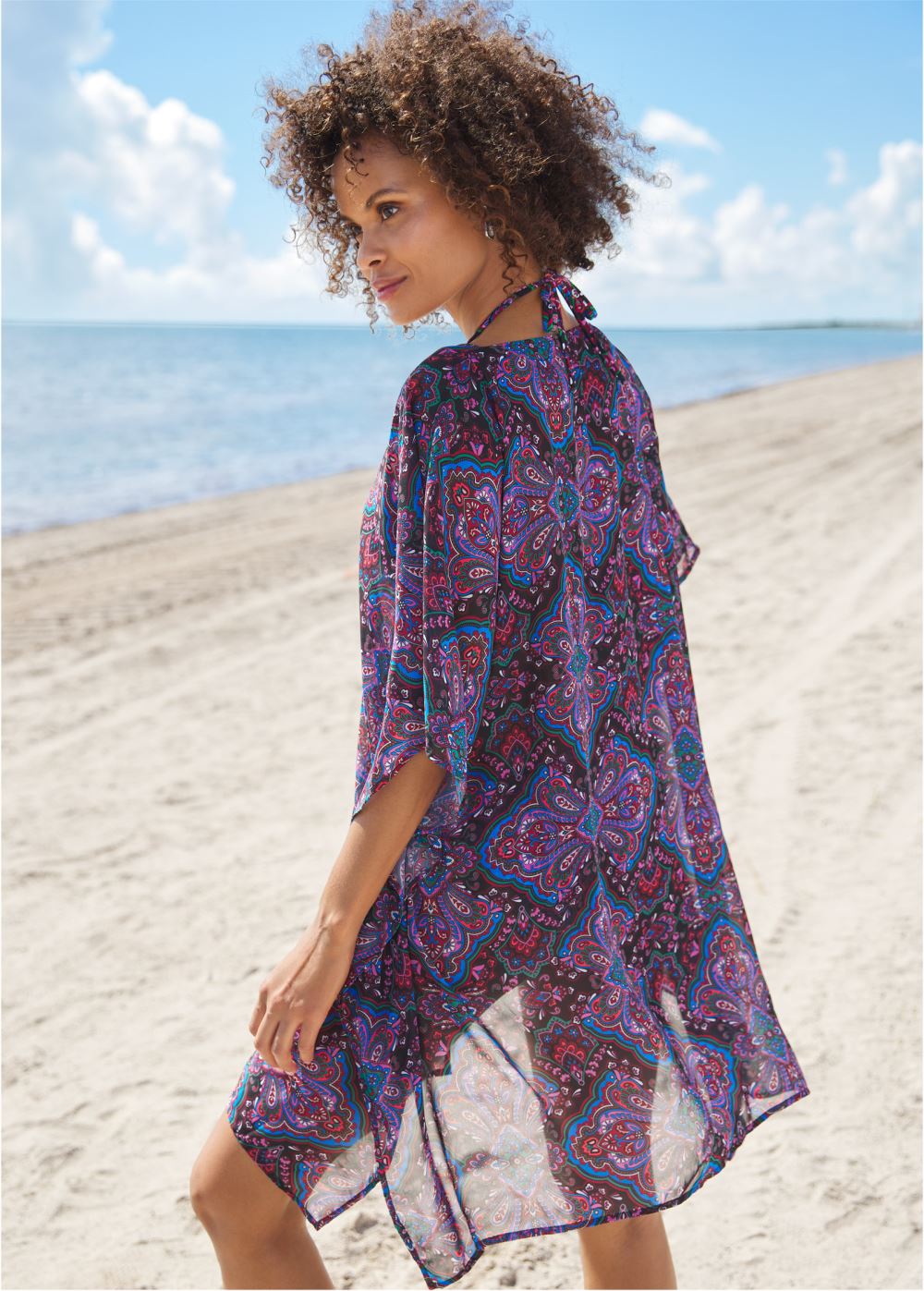 Venus Kimono Cover-Up in Royal Medallion