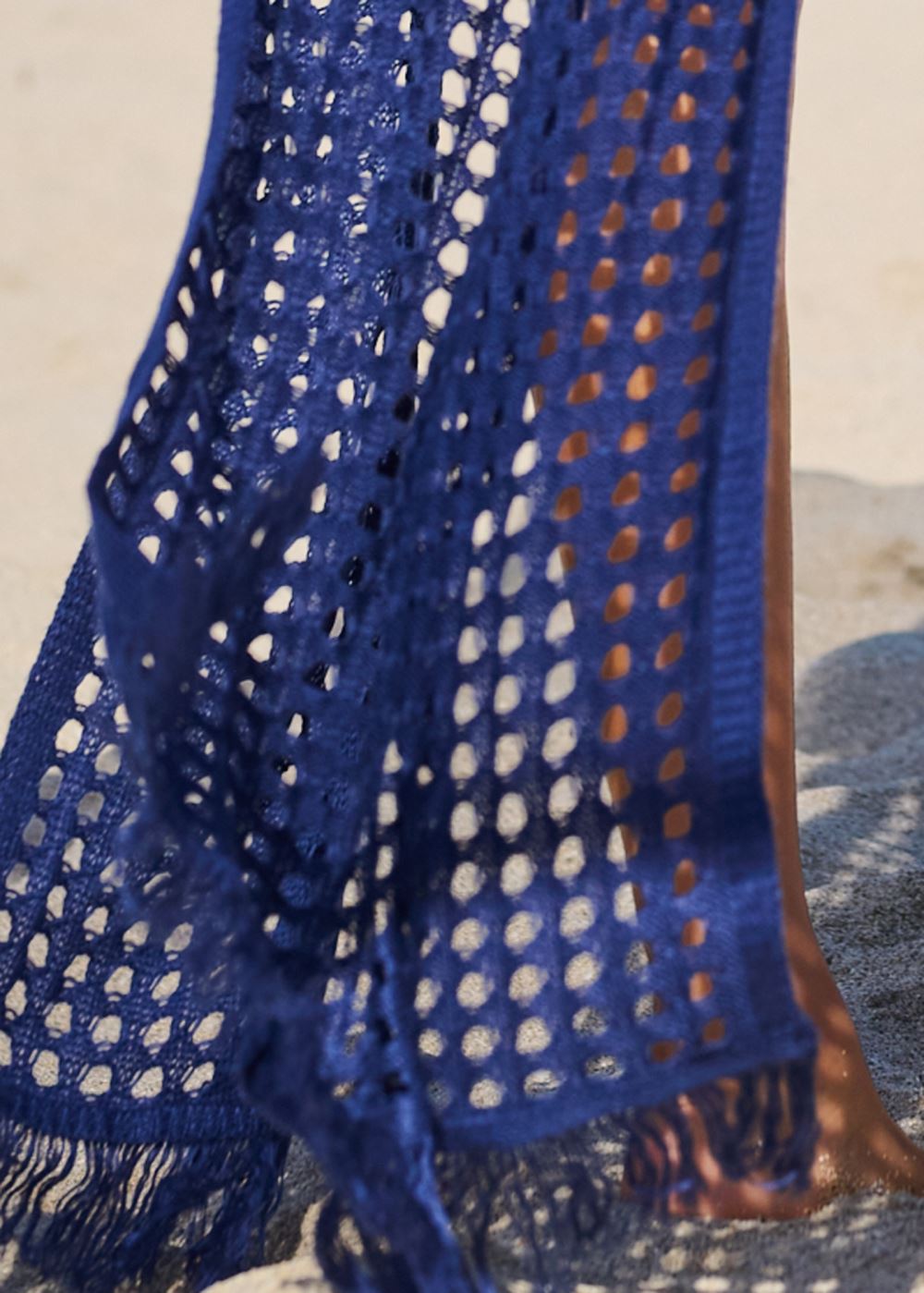 Venus Crochet Kimono Cover-Up in Ultramarine Blue
