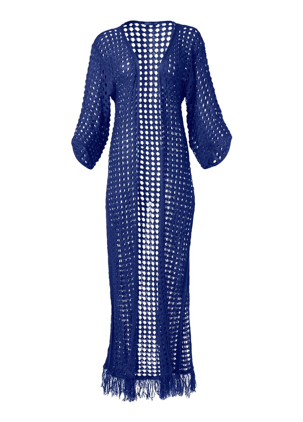Venus Crochet Kimono Cover-Up in Ultramarine Blue