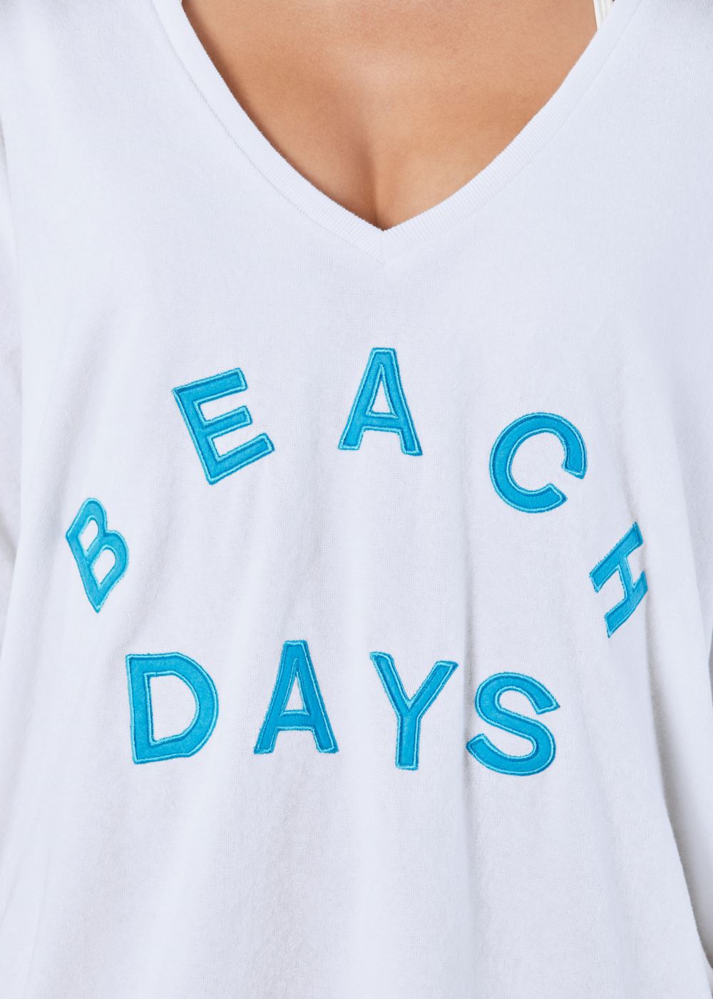 Venus Deep V Beach Cover-Up in White
