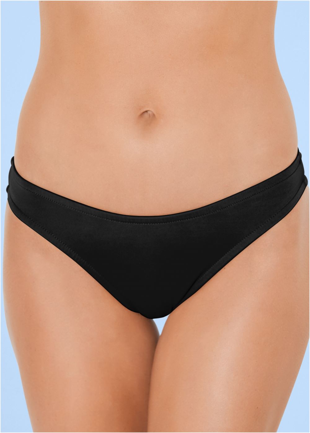 Venus Classic Scoop Front Bottom  Bikini - Black Beauty