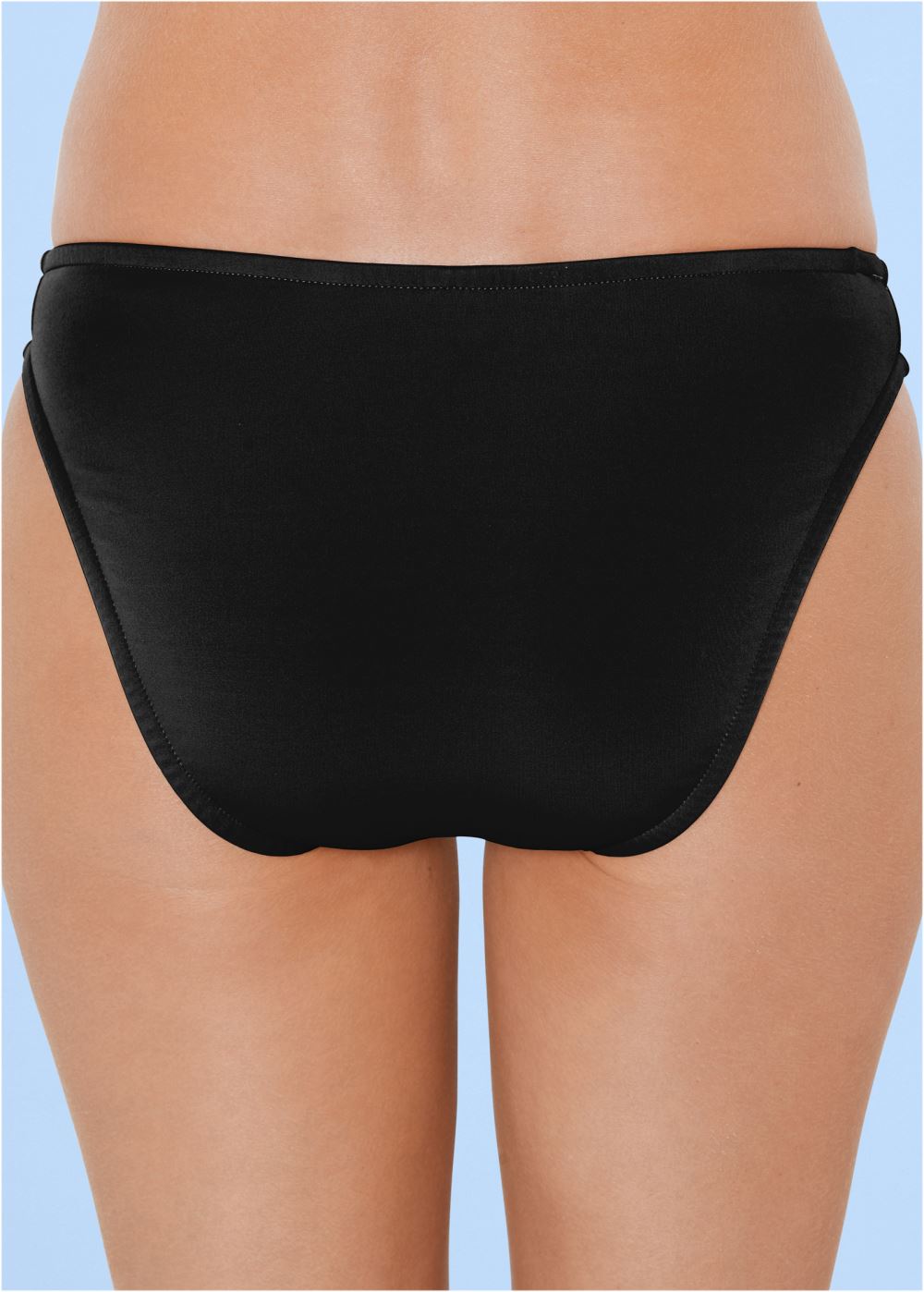 Venus Classic Scoop Front Bottom  Bikini - Black Beauty