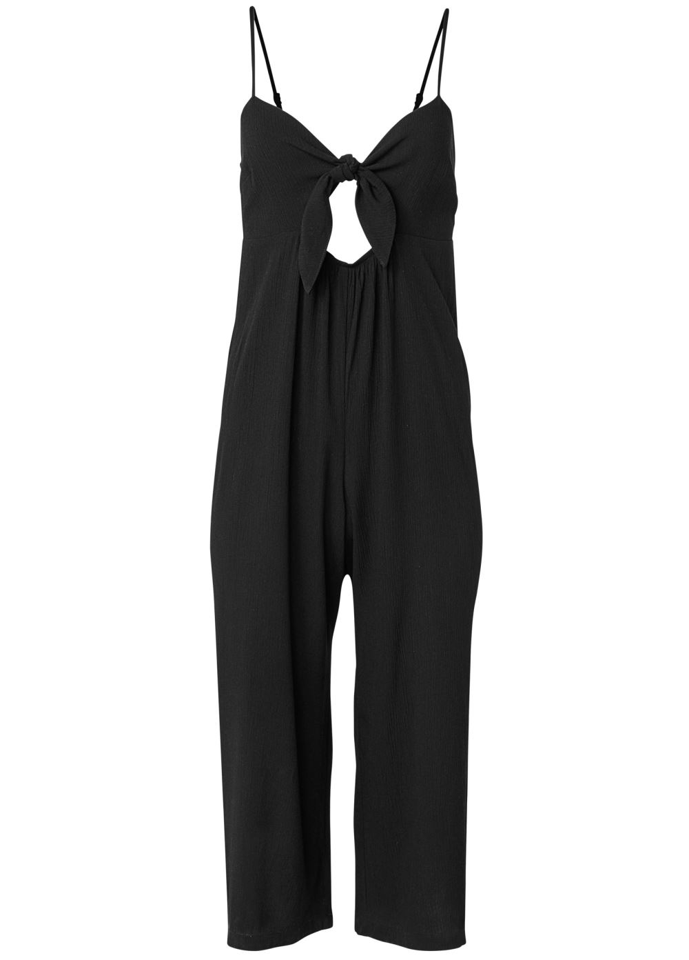 Venus Keyhole Front Jumpsuit in Black