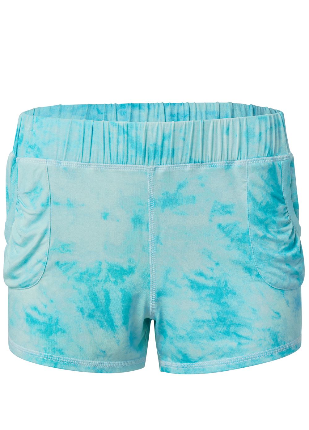 Venus Butter Soft Pull-On Shorts in Aqua Reef & Pearl White