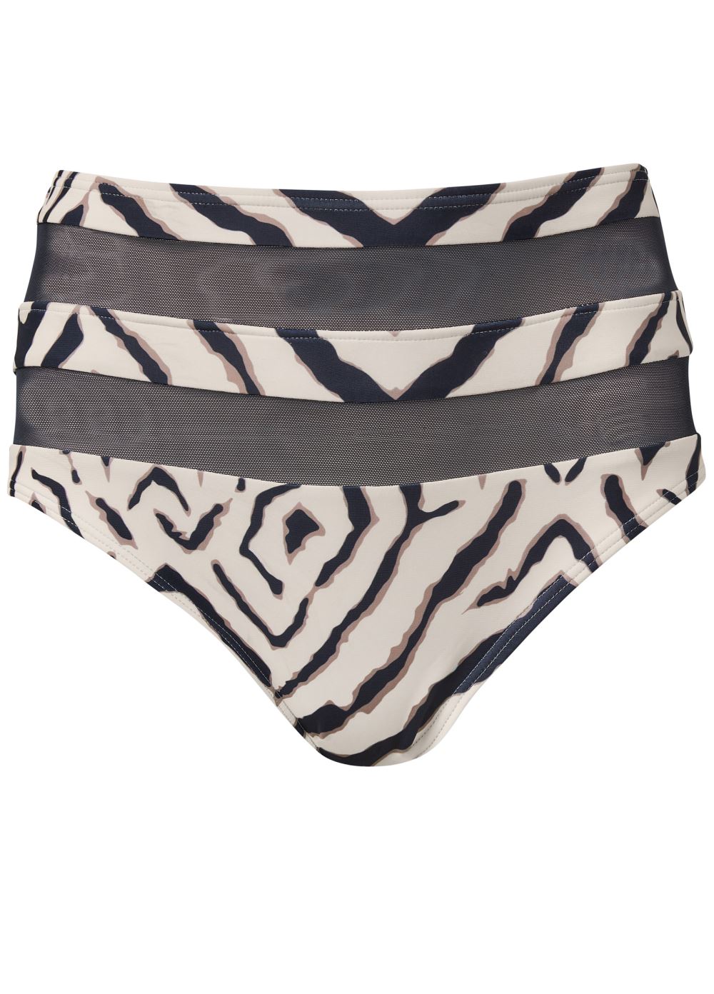 Venus Mesh Peek-A-Boo High-Waist Bottom Bikini - Beach Babe