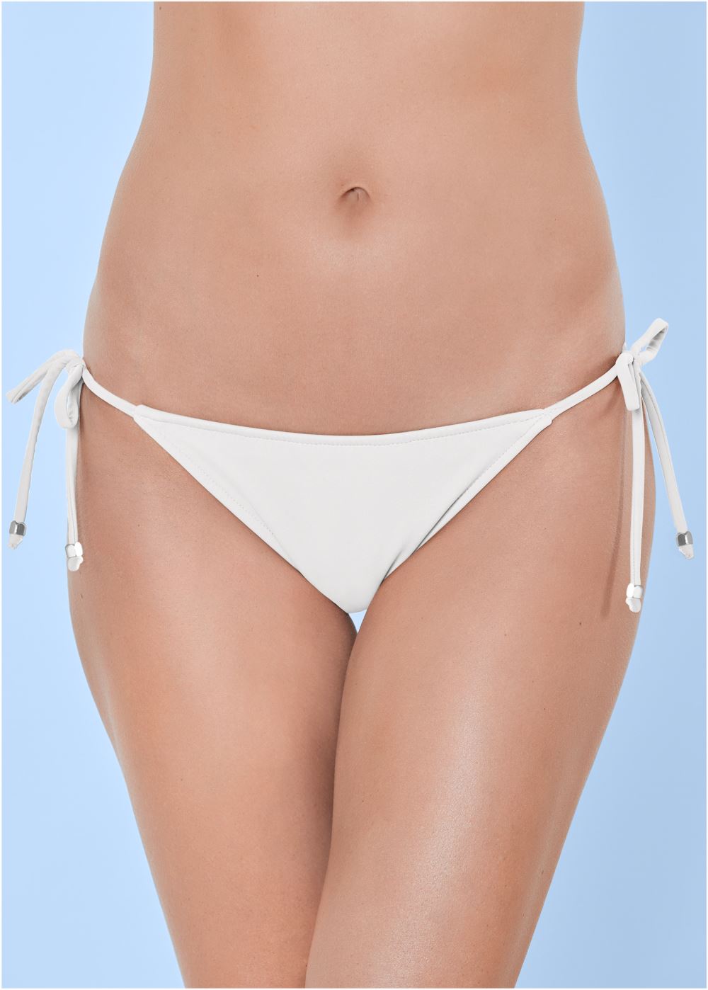 Venus Tie-Side Bottom Bikini - Pearl White