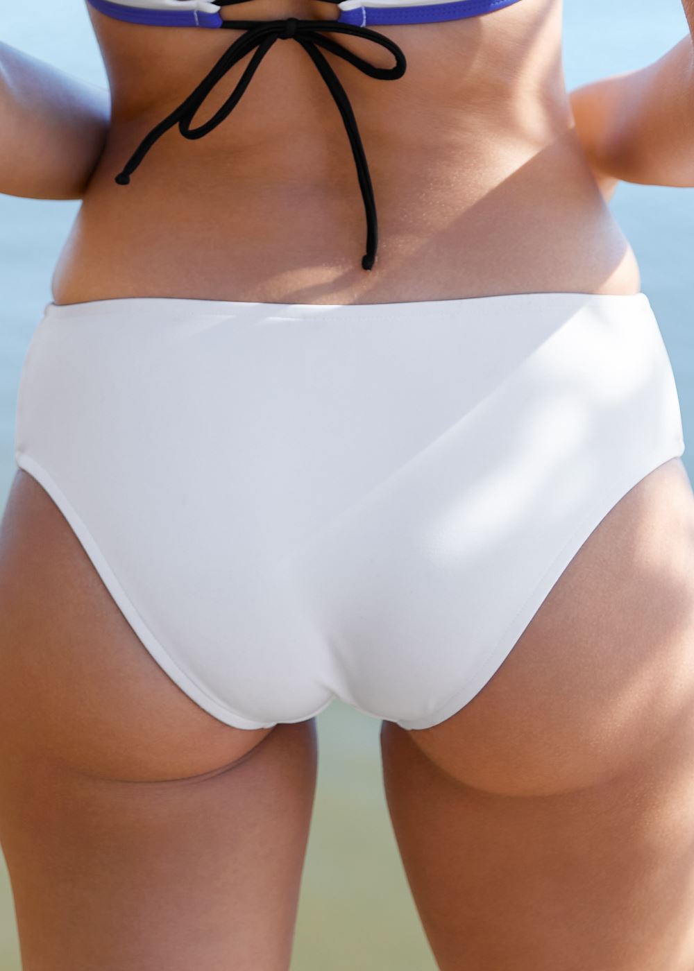Venus Strappy Mid-Rise Bottom Bikini - White,Cobalt Blue,Black Beauty