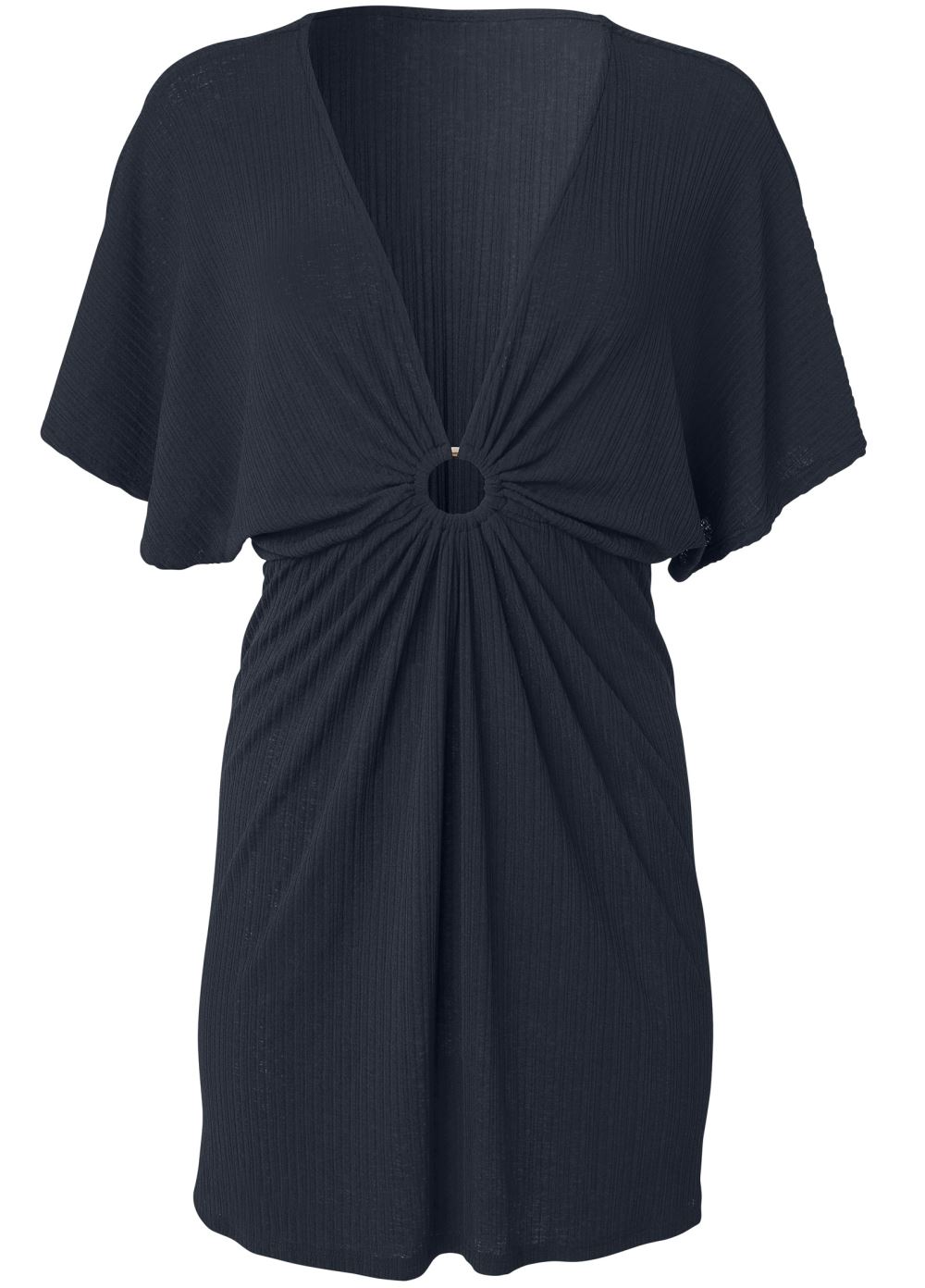 Venus Ring Front Dolman Cover-Up in Black
