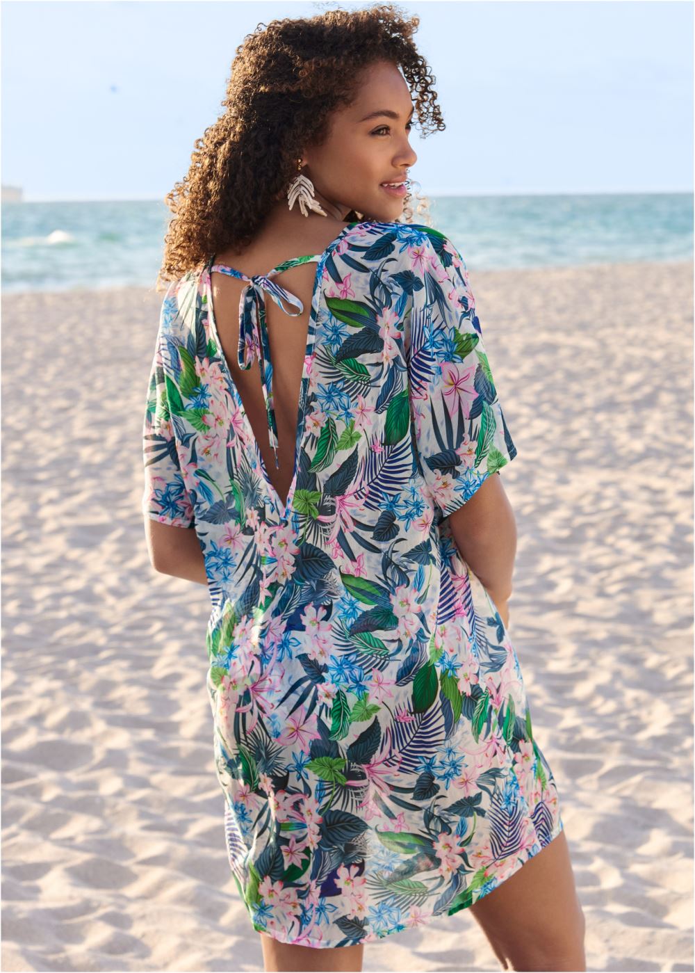 Venus Printed Cover-Up Tunic in Morning Tropics