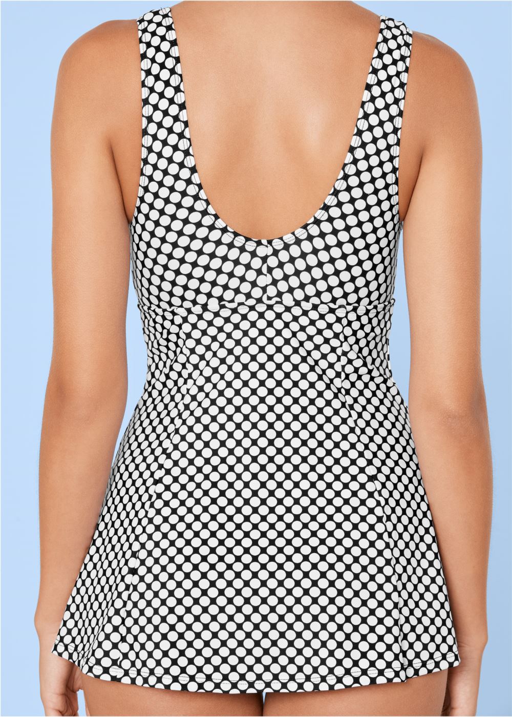 Venus Tie-Front Swim Dress Swimsuit in Dainty Dots